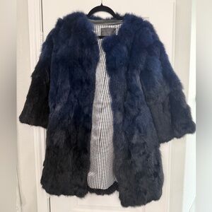 Massimo Rebecchi Deep Blue Fur Jacket